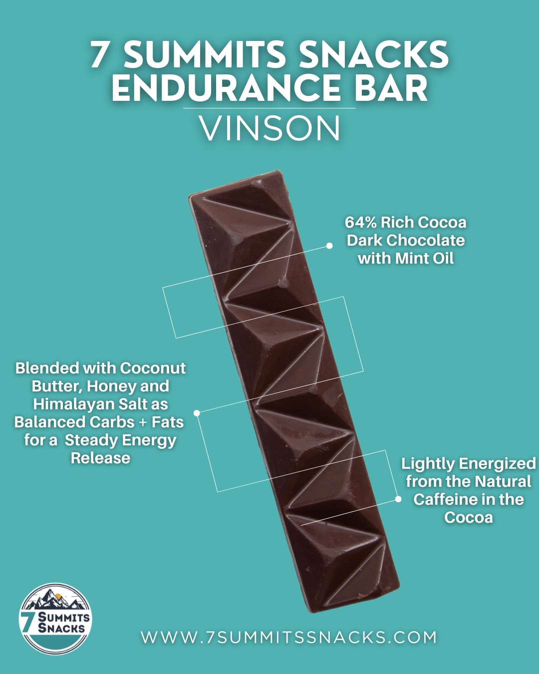 Vinson Dark Chocolate Endurance Bars (3 Box Bundle)