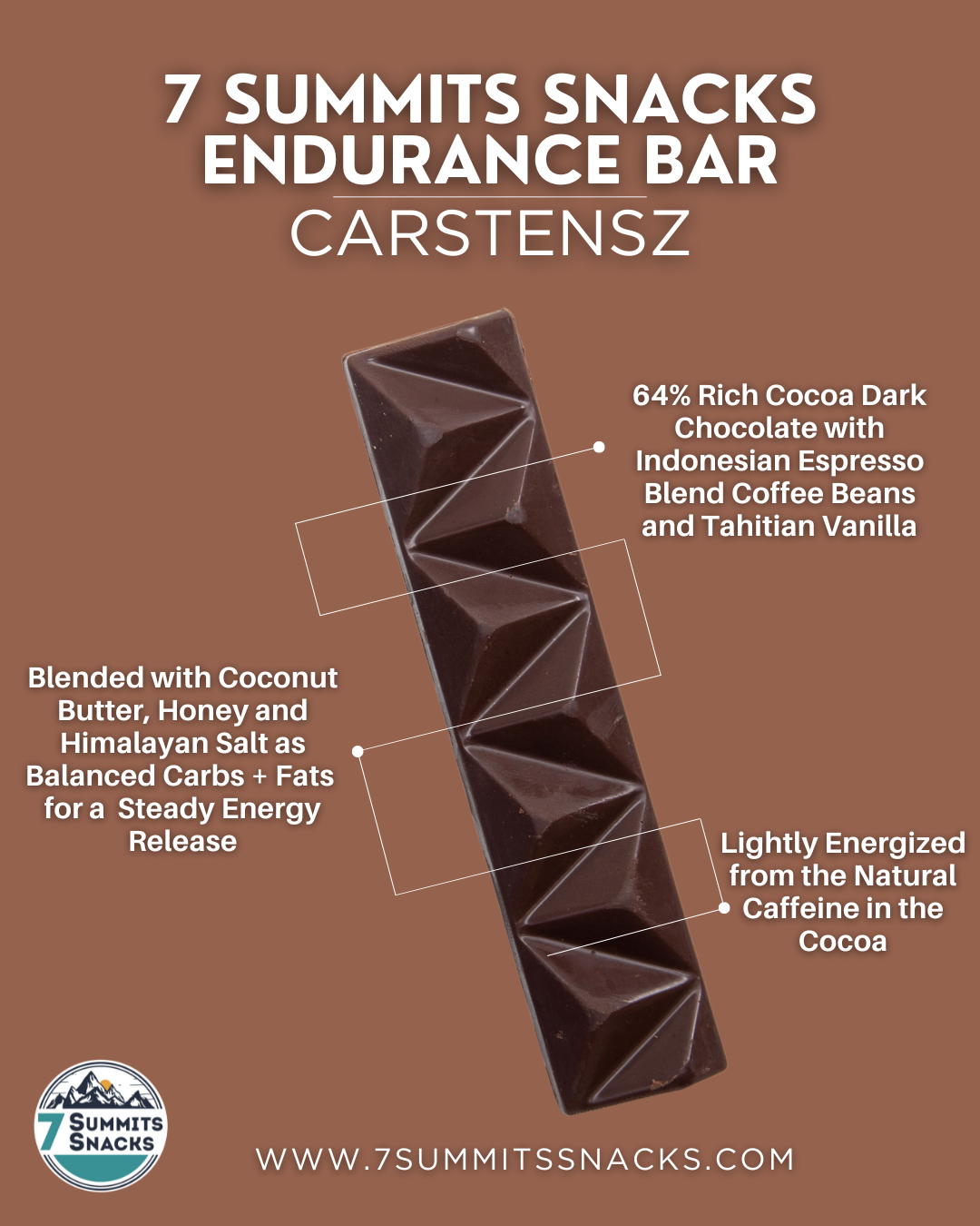 Carstensz Dark Chocolate Endurance Bars (x6)