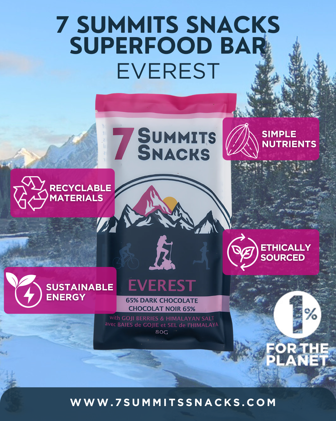 Everest Superfood Dark Chocolate Bars (x6)