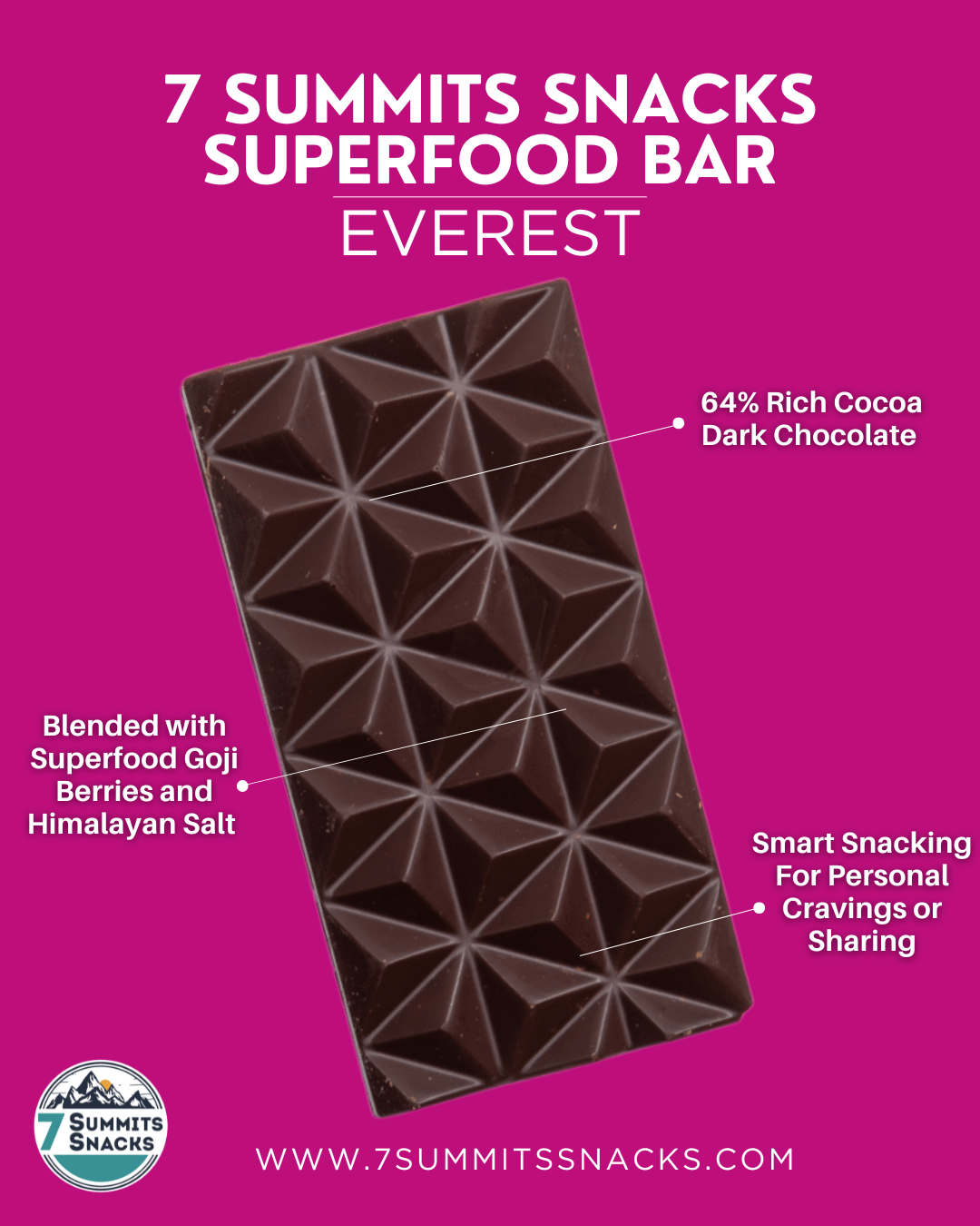 Everest Superfood Dark Chocolate Bars (x6)