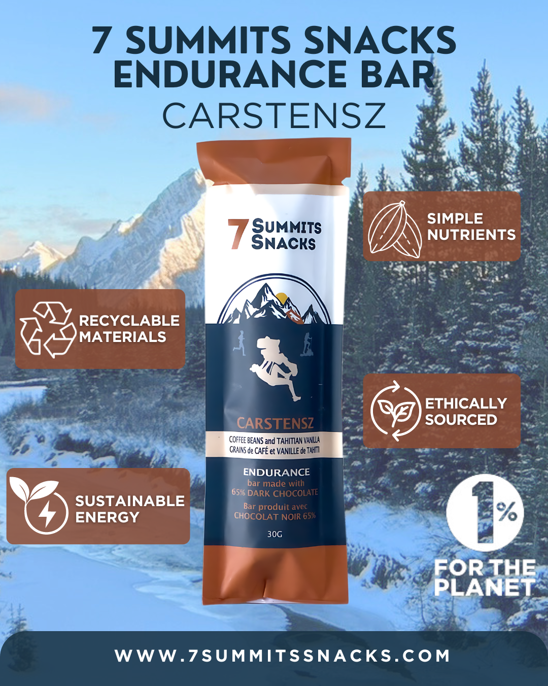 Carstensz Dark Chocolate Endurance Bars (x6)