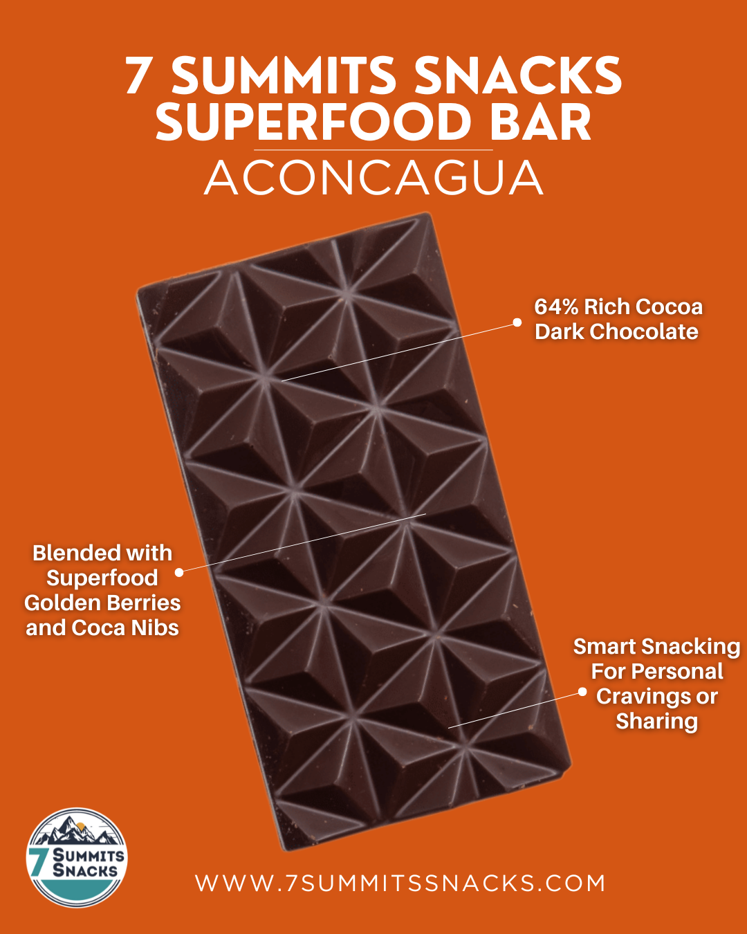 Barres de chocolat noir Aconcagua Superfood