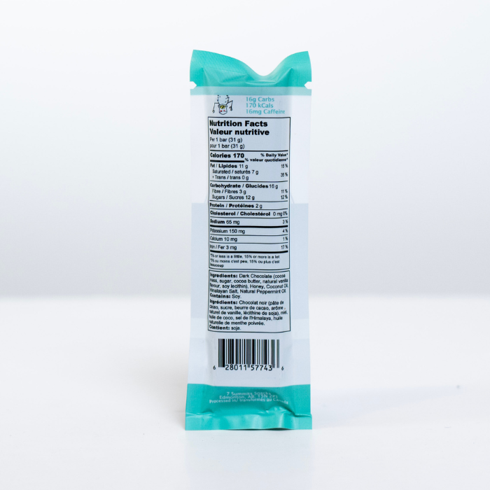 Vinson Dark Chocolate Energy Bars with Natural Peppermint