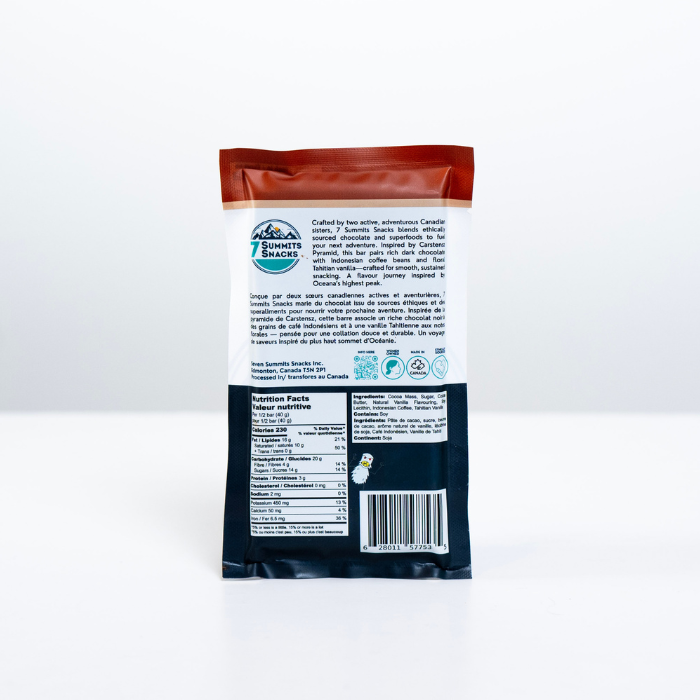 Carstensz Dark Chocolate Superfood Bars with Espresso & Vanilla