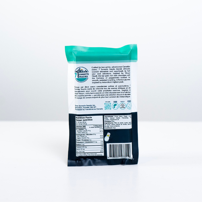 Vinson Dark Chocolate Superfood Bars with Natural Peppermint